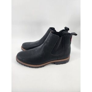 Levis Mens 51085101M Black Synthetic Leather Chelsea Ankle Boots Size 13 US